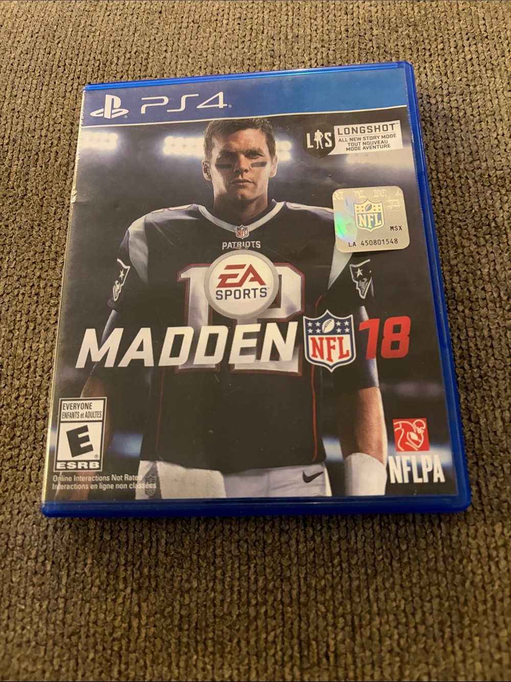 Sony PS4 Madden NFL 18 - Blue Case with Tom Brady Cover